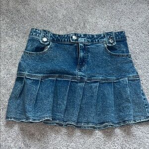 Wildflowers Blue Denim Mini Skirt